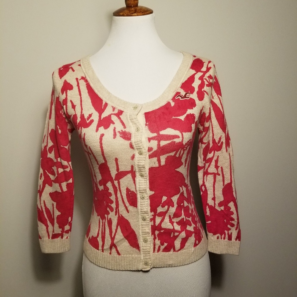 Hollister Floral Cardigan